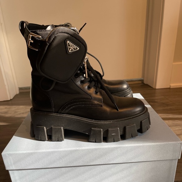 Prada Monolith Boots with Pouch - Picture 3 of 11